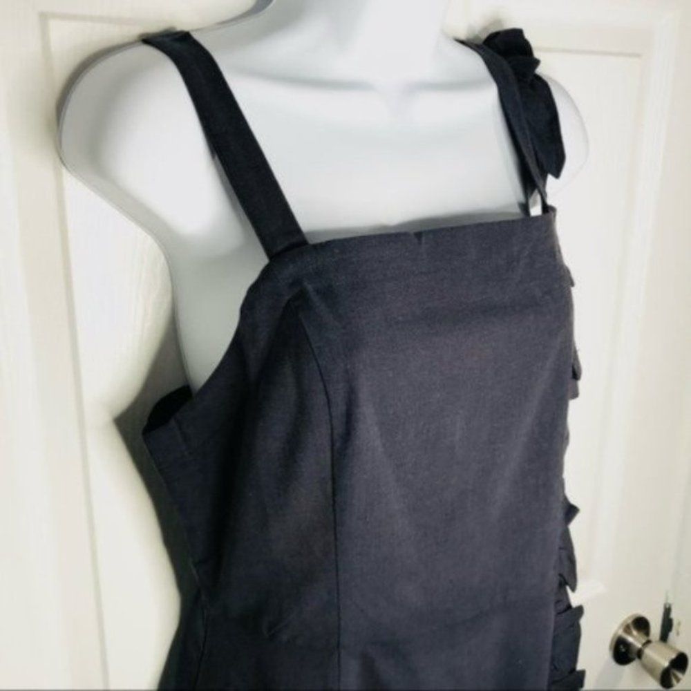 ModCloth Navy Blue Ruffled Square-Neck Mini Dress - Picture 8 of 12